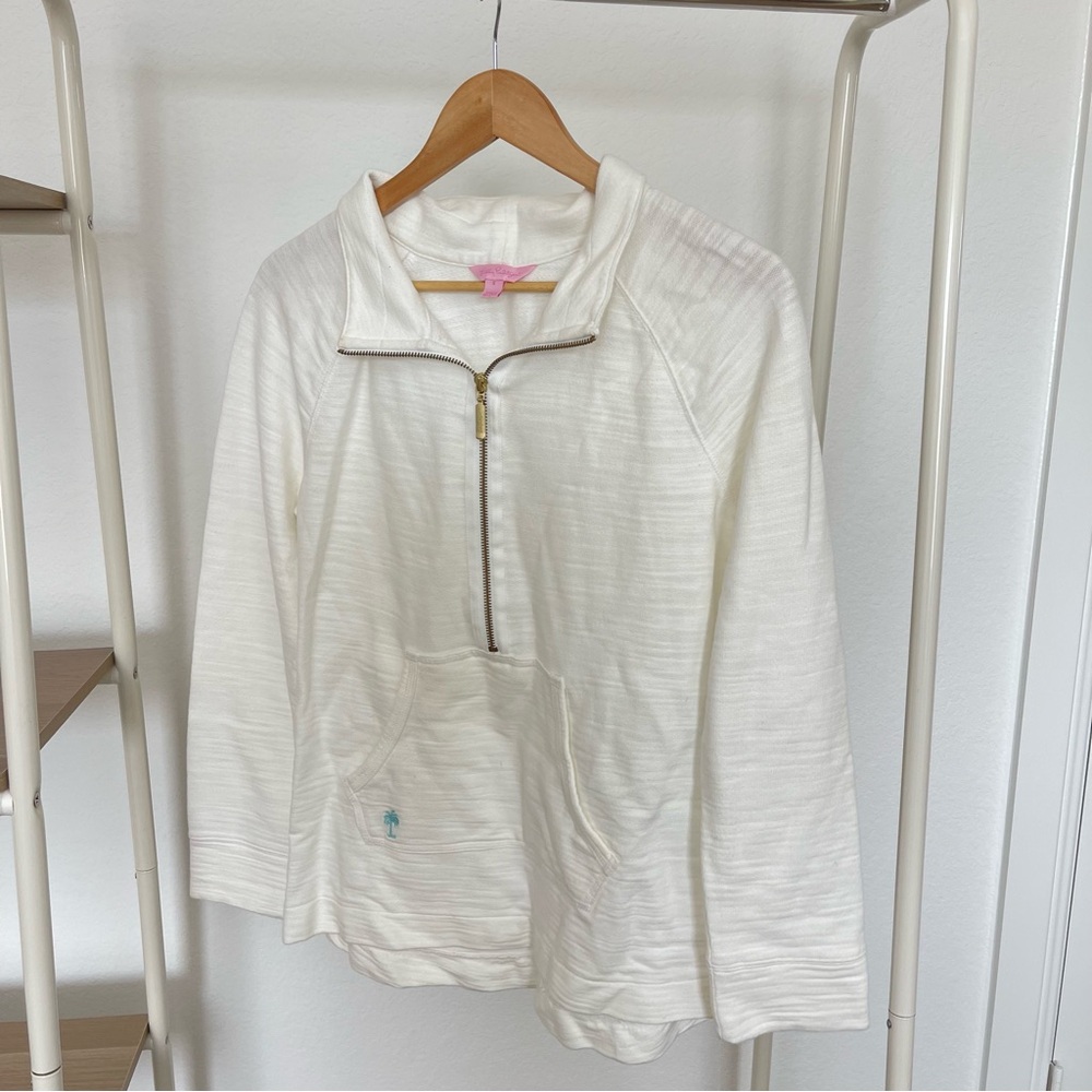 Lily Pulitzer - White Quarter-Zip Pullover